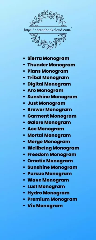 Monogram names